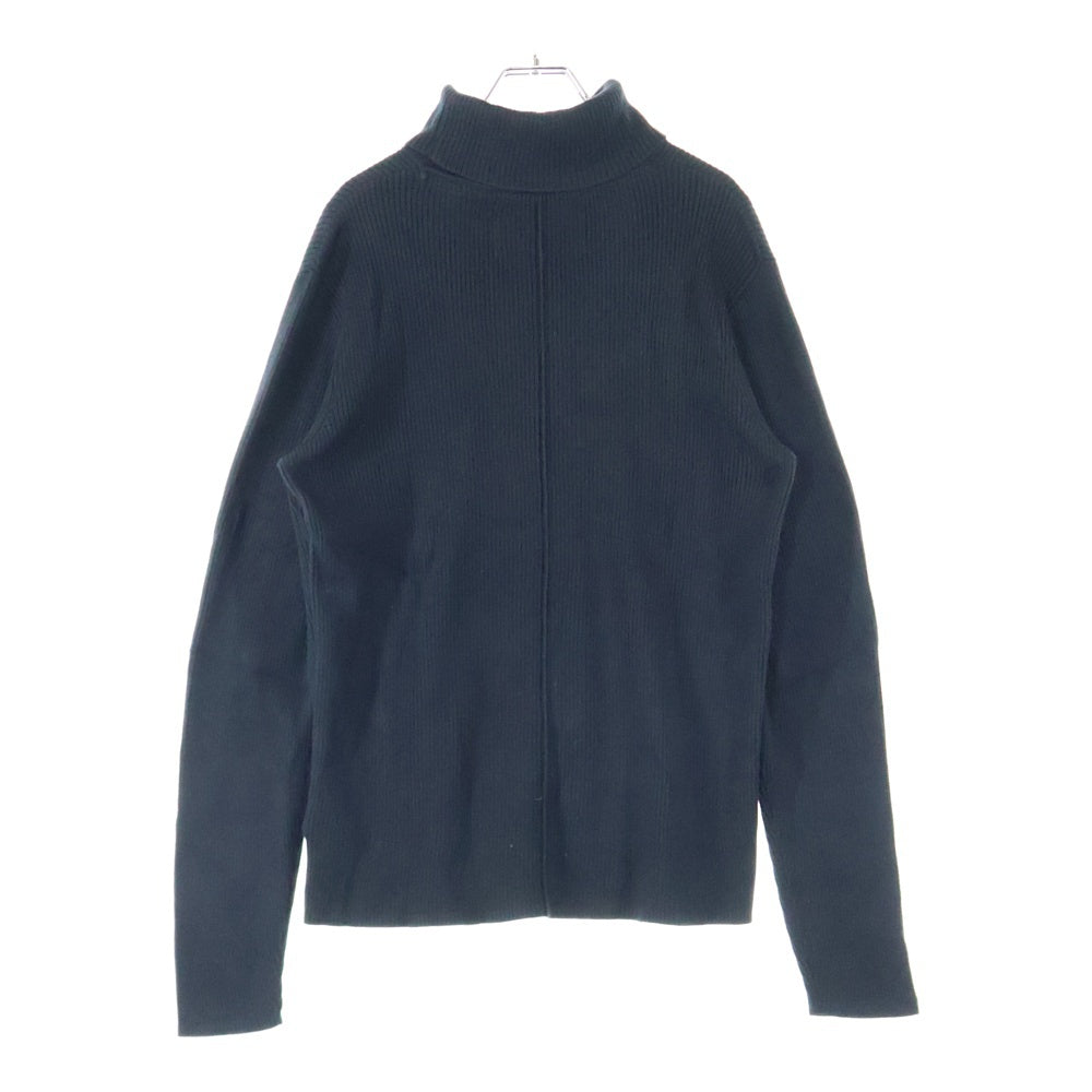 Calvin Klein Jeans(カルバンクラインジーンズ) ロゴ刺繍 タートルネック ロングスリーブ ニット ブラック