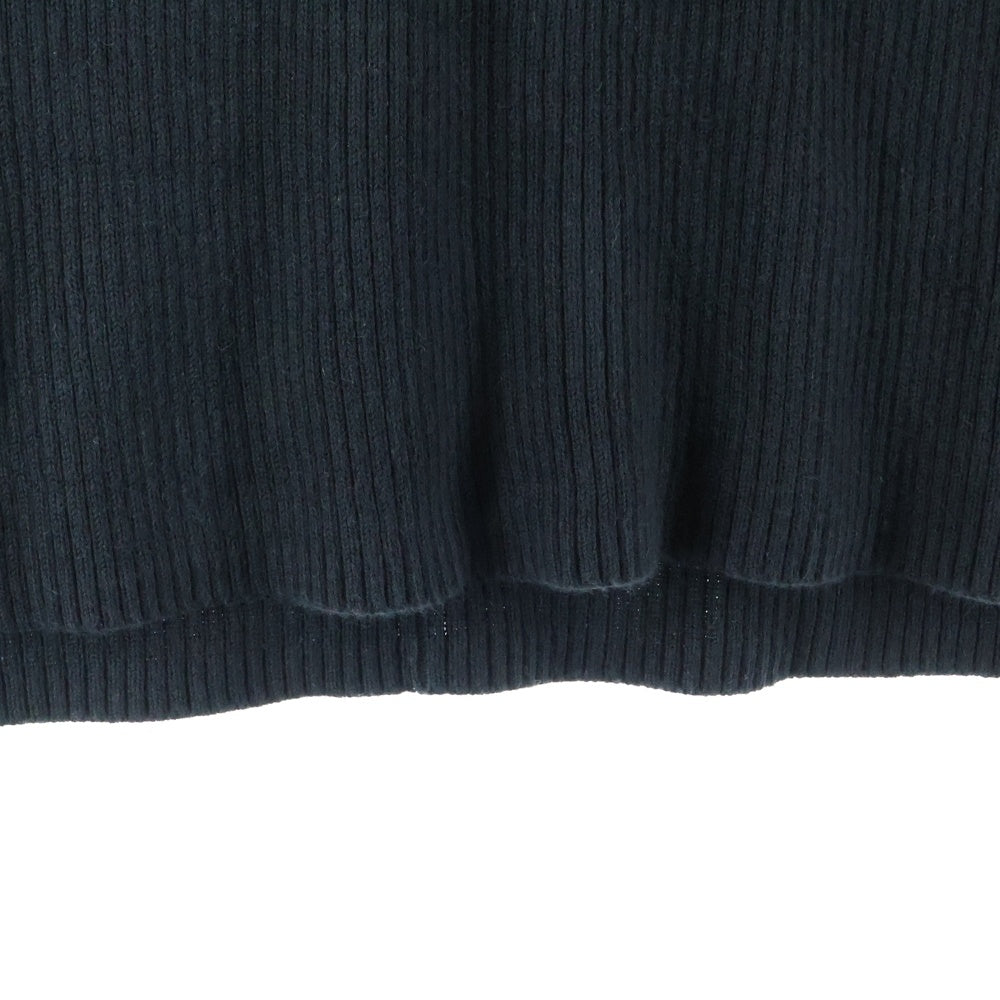 Calvin Klein Jeans(カルバンクラインジーンズ) ロゴ刺繍 タートルネック ロングスリーブ ニット ブラック