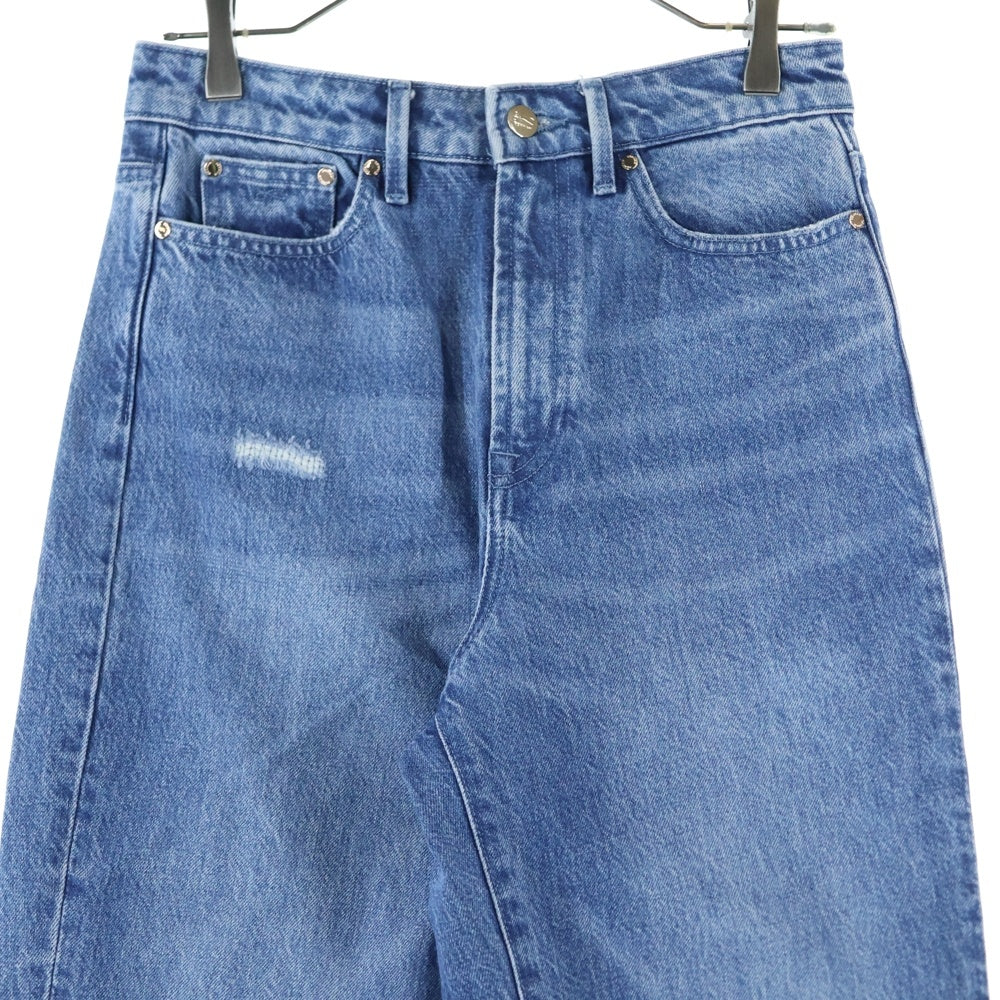 DENHAM(デンハム) ダメージ加工 ストレート デニム パンツ ブルー