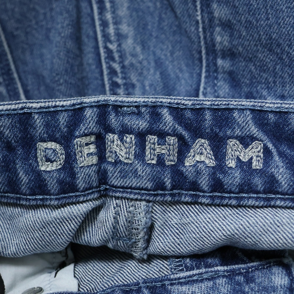 DENHAM(デンハム) ダメージ加工 ストレート デニム パンツ ブルー