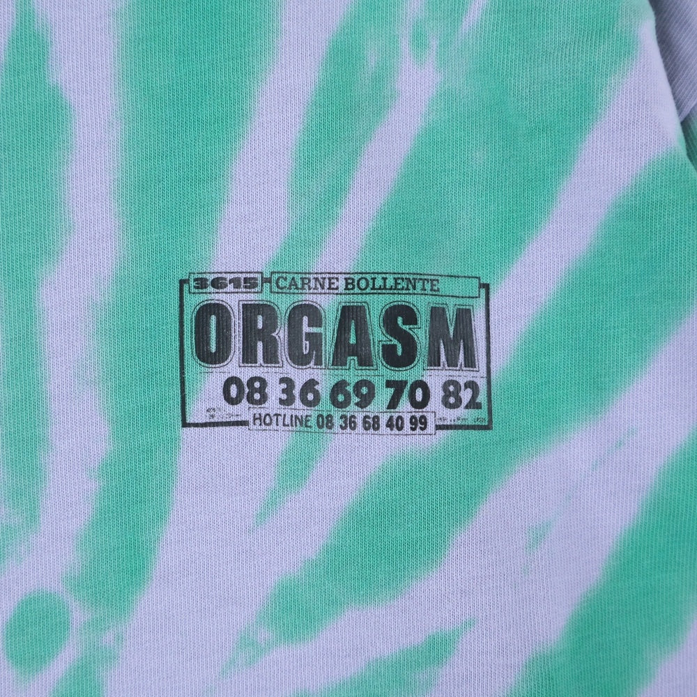 Carne Bollente(カルネボレンテ) タイダイ オーガズム 両面プリント 長袖 Tシャツ カットソー グリーン