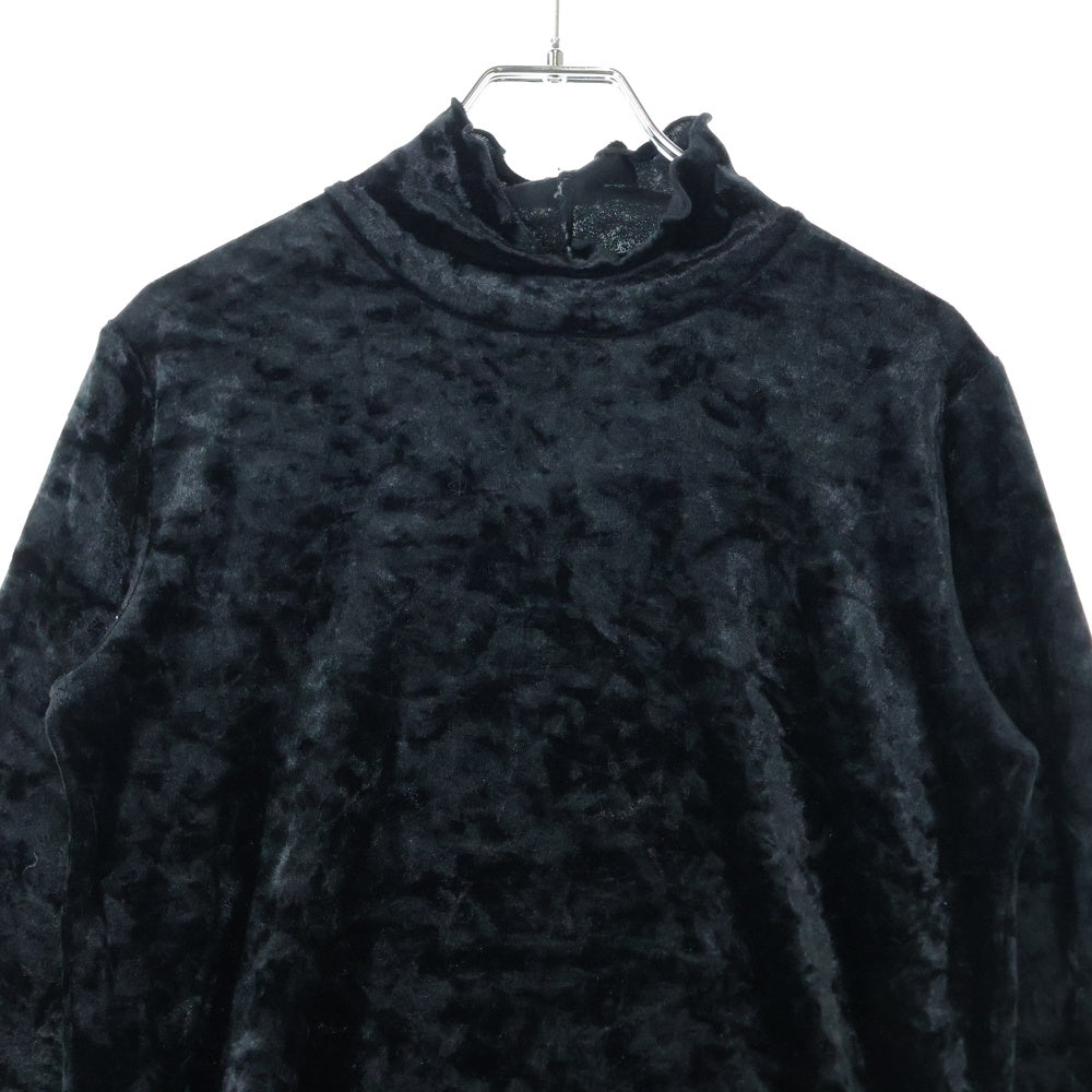 LOVELESS(ラブレス) ベロア ハイネック 長袖 Tシャツ カットソー レディース ブラック