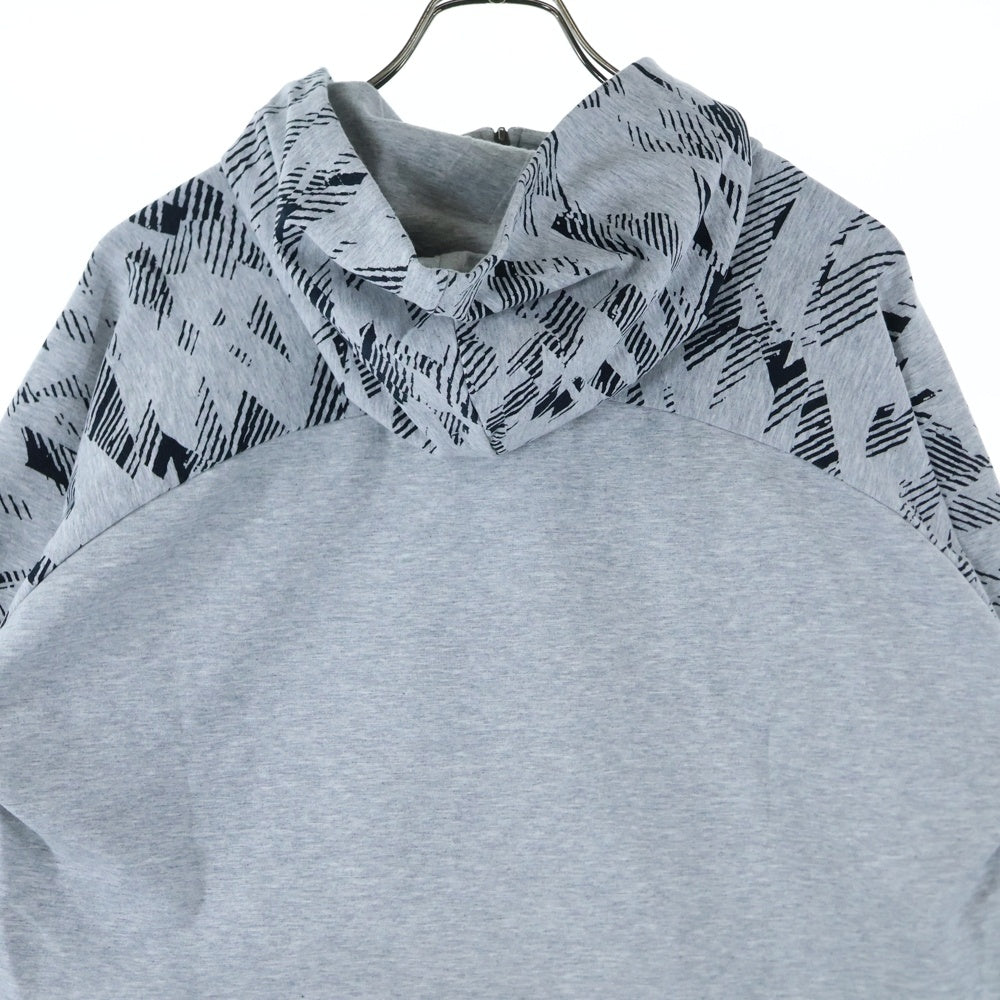 PUMA(プーマ) フルジップ 袖ロゴプリント スウェット パーカー グレー