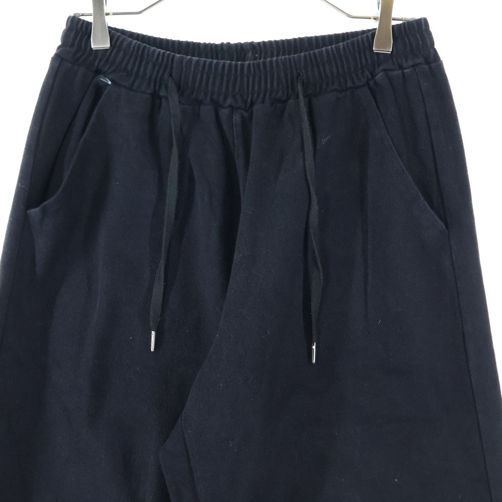 NO BRAND(ノーブランド) .KOM ワッペンパッチ ワイド カーゴ パンツ ブラック