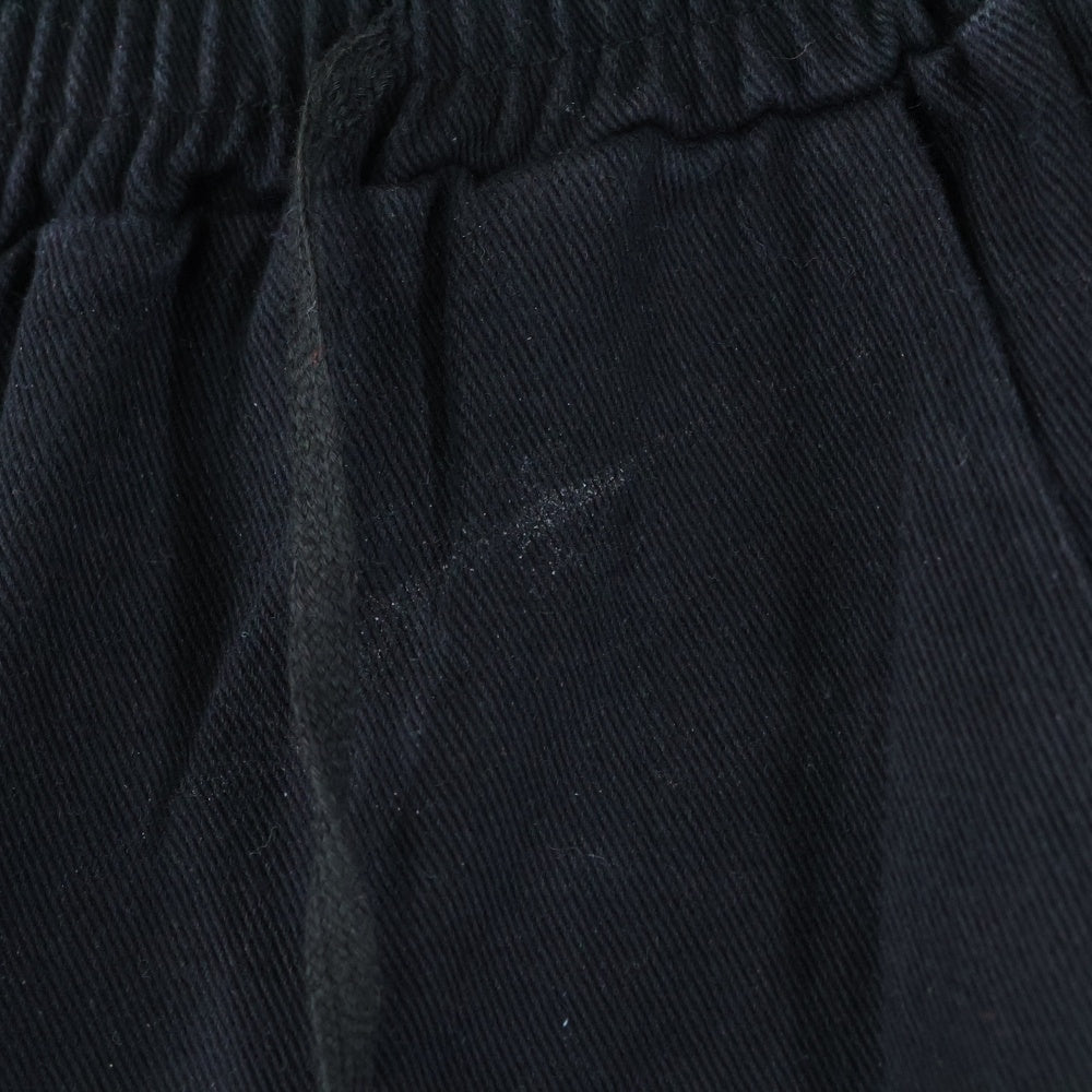 NO BRAND(ノーブランド) .KOM ワッペンパッチ ワイド カーゴ パンツ ブラック