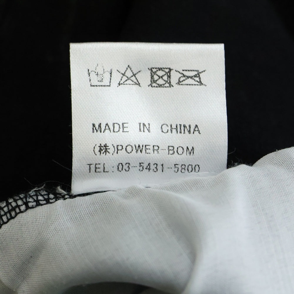 NO BRAND(ノーブランド) .KOM ワッペンパッチ ワイド カーゴ パンツ ブラック