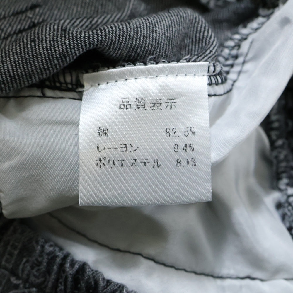 NO BRAND(ノーブランド) .KOM ペイズリー 総柄 ワイド パンツ ブラック