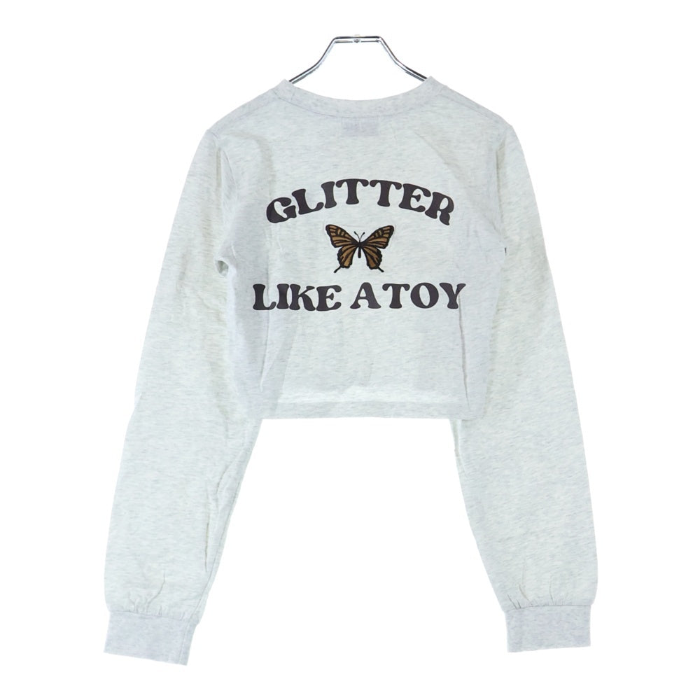 W.W.G(フーズフーギャラリー) バタフライ ロゴ刺繍 長袖 Tシャツ カットソー レディース グレー