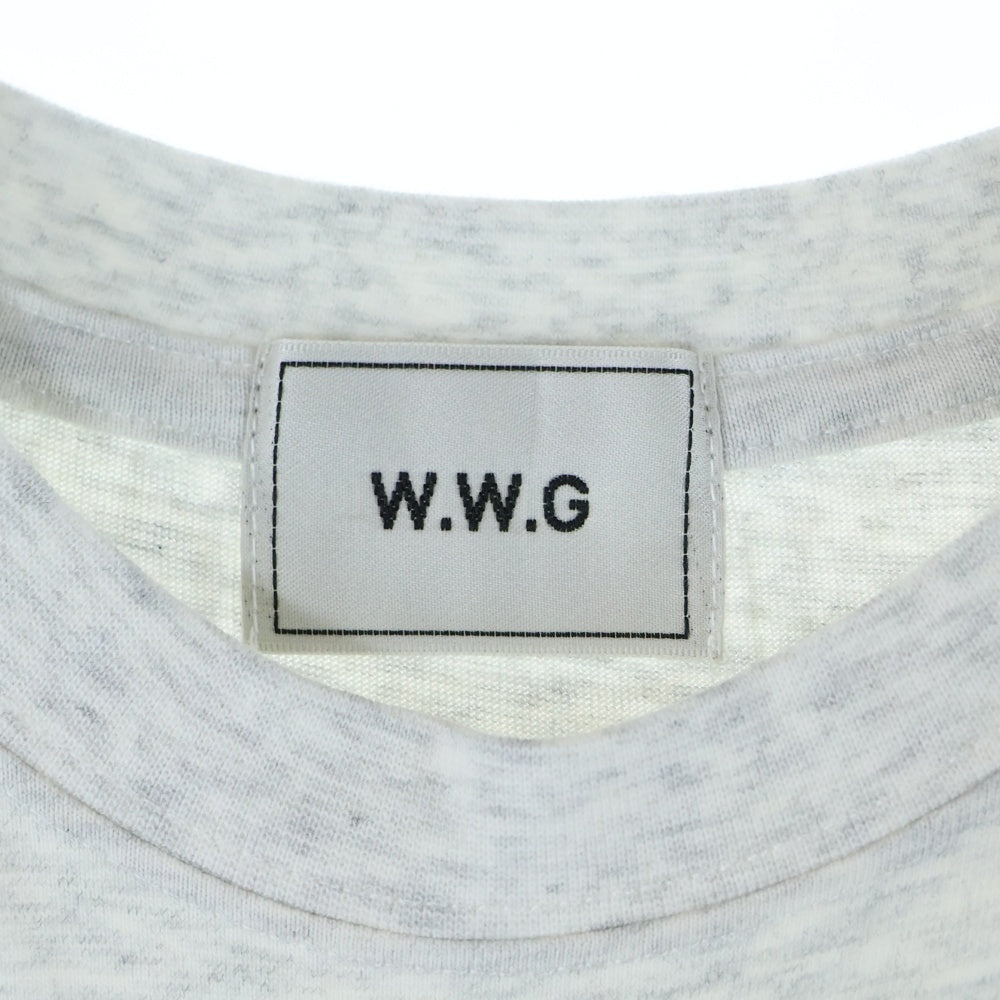 W.W.G(フーズフーギャラリー) バタフライ ロゴ刺繍 長袖 Tシャツ カットソー レディース グレー