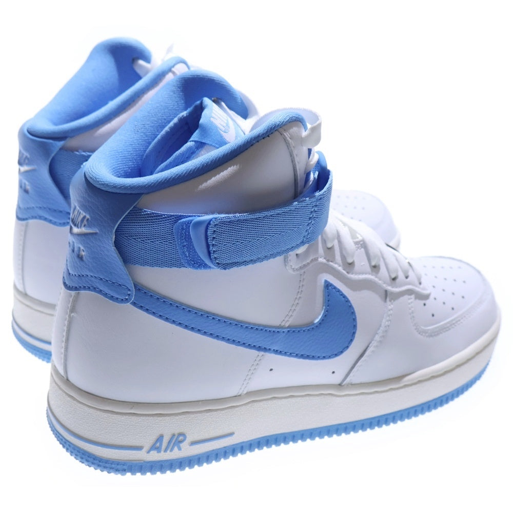 NIKE(ナイキ) WMNS AIR FORCE 1 HIGH OG QS WHITE UNIVERSITY BLUE ウィメンズ エアフォース1 ハイカットスニーカー ホワイト/ブルー US9.5/26.5cm DX3805-100