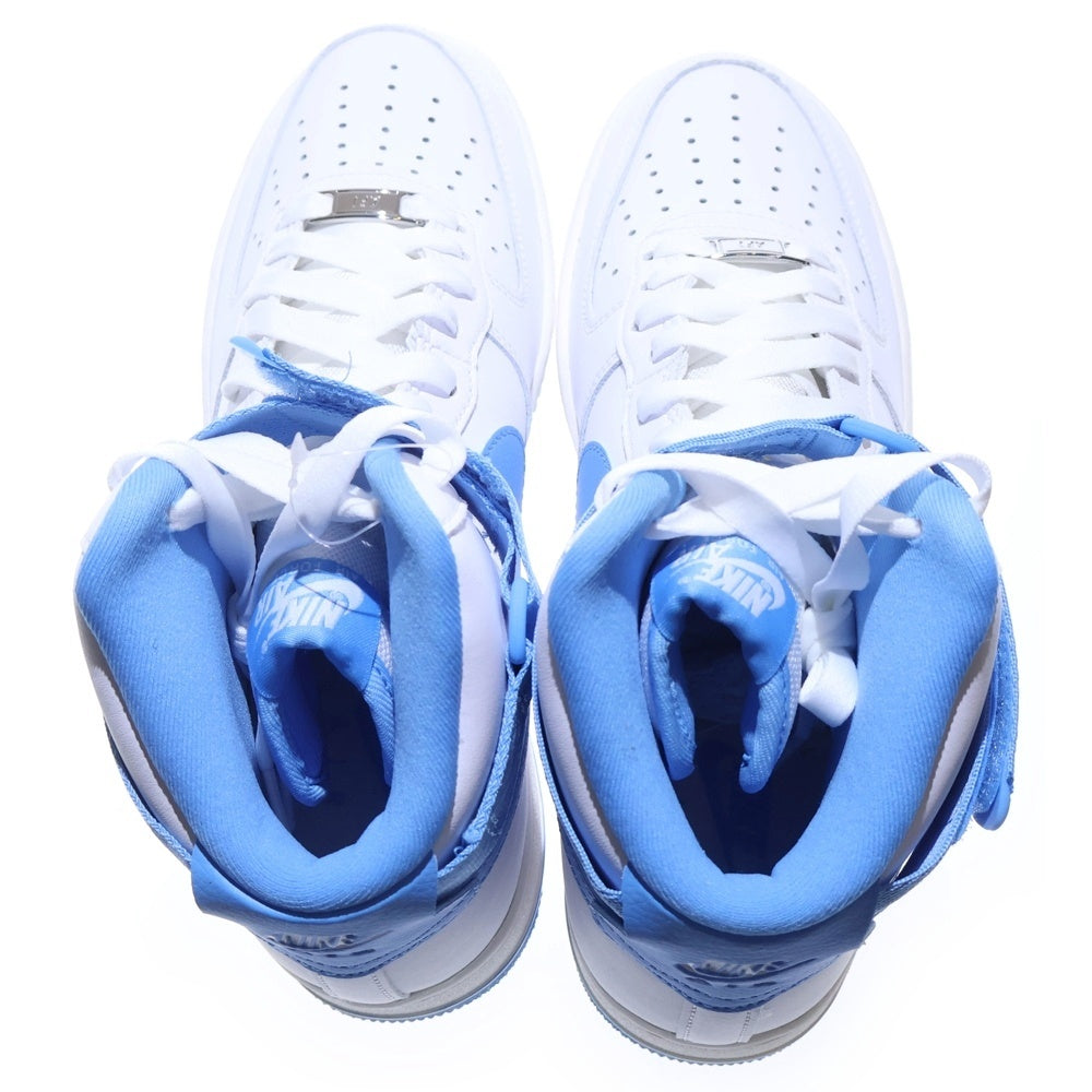 NIKE(ナイキ) WMNS AIR FORCE 1 HIGH OG QS WHITE UNIVERSITY BLUE ウィメンズ エアフォース1 ハイカットスニーカー ホワイト/ブルー US9.5/26.5cm DX3805-100