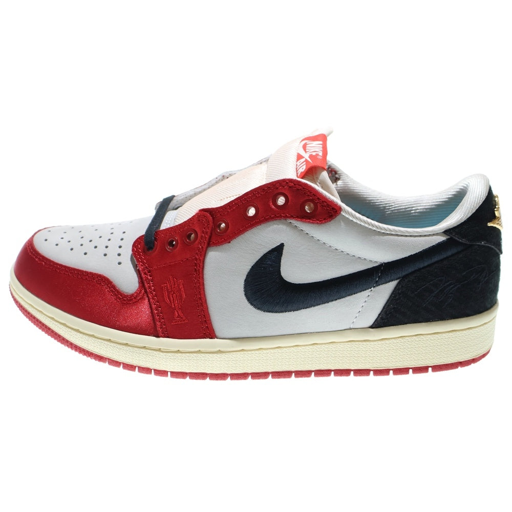 NIKE(ナイキ) ×TROPHY ROOM AIR JORDAN 1 LOW OG トロフィールーム エアジョーダン1 ローカットスニーカー レッド/ブラック US8/26cm FN0432-100
