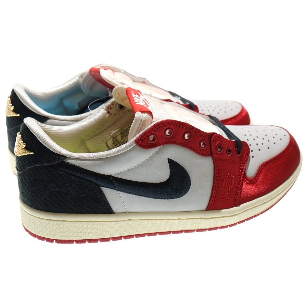 NIKE(ナイキ) ×TROPHY ROOM AIR JORDAN 1 LOW OG トロフィールーム エアジョーダン1 ローカットスニーカー レッド/ブラック US8/26cm FN0432-100