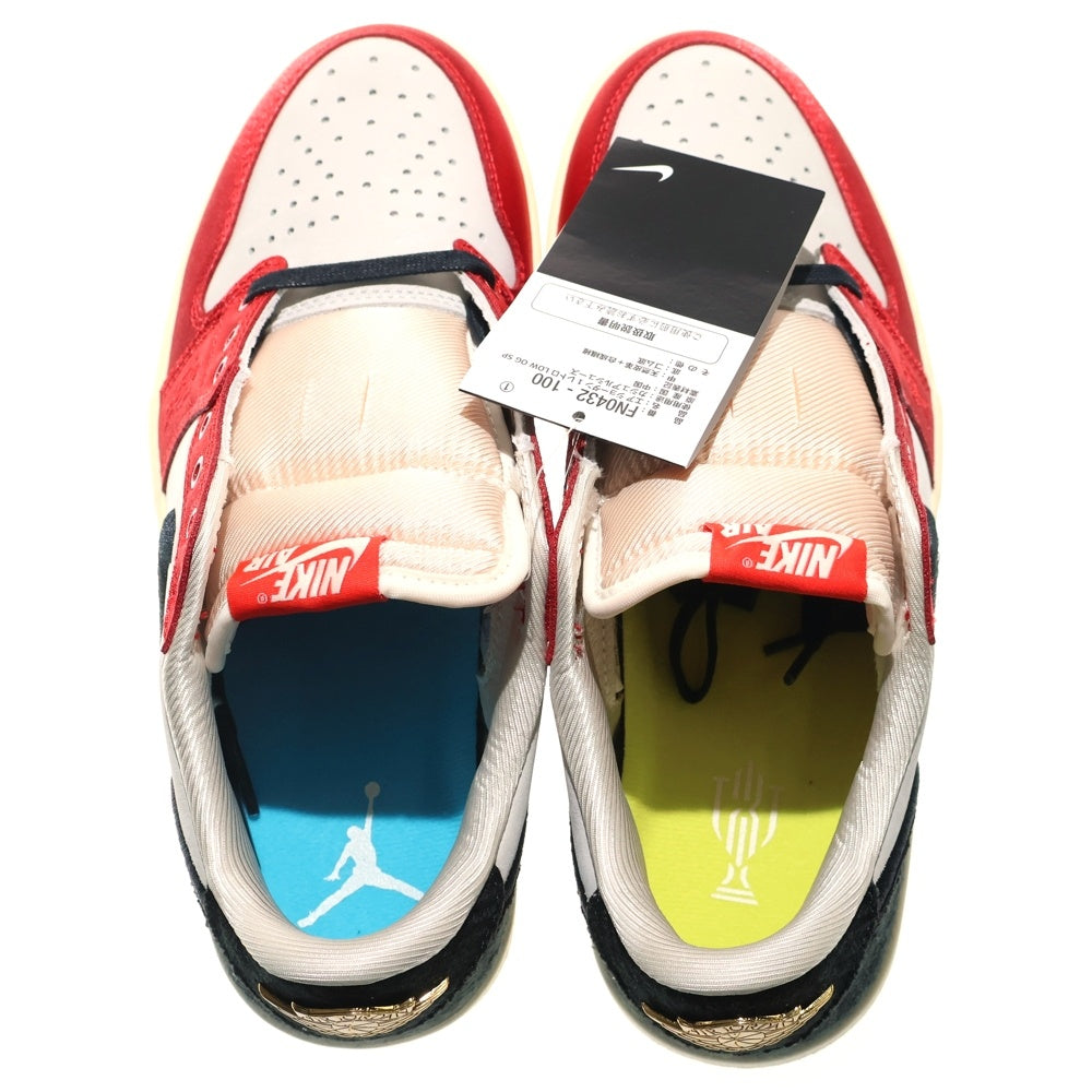 NIKE(ナイキ) ×TROPHY ROOM AIR JORDAN 1 LOW OG トロフィールーム エアジョーダン1 ローカットスニーカー レッド/ブラック US8/26cm FN0432-100