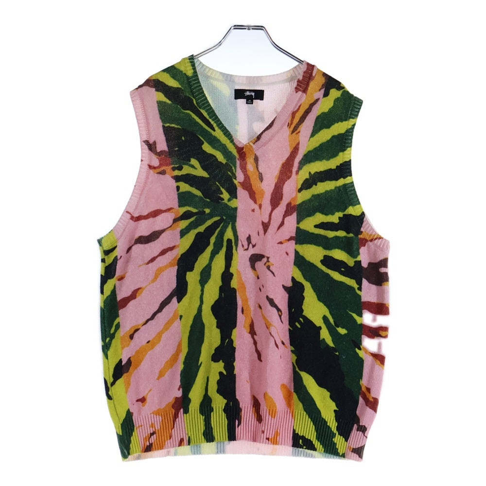 STUSSY(ステューシー) Printed Sweater Vest Vネック プリンテッド ベスト マルチ