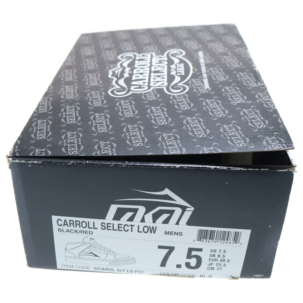 LAKAI(ラカイ) × FTC Carroll select Low エフティーシー カーロールセレクト ローカットスニーカー US7.5/27cm ブラック S/CAROL SLT LO FTC