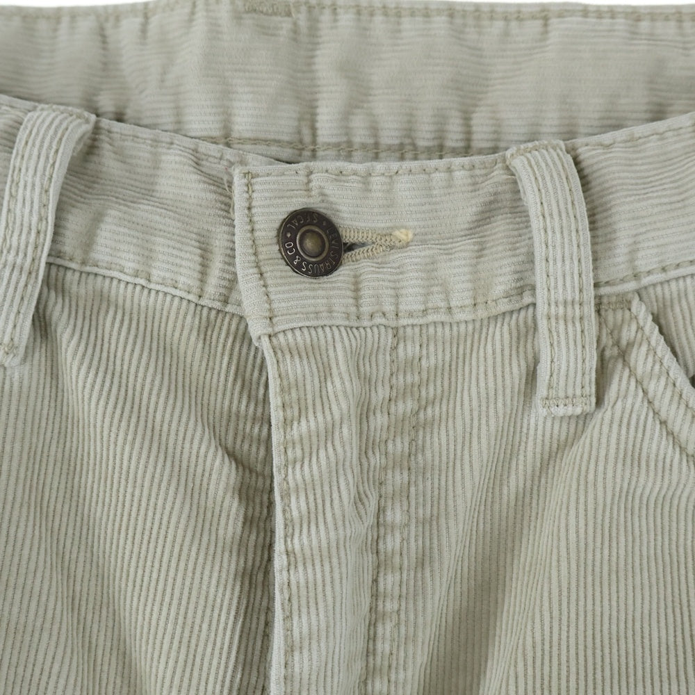 Levi's VINTAGE CLOTHING(リーバイス ビンテージ クロージング) 00s ビッグE 両面タブ ボタン裏刻印J ジップアップ コーデュロイパンツ ベージュ 8070