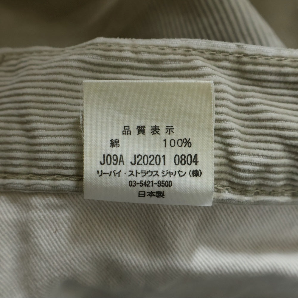 Levi's VINTAGE CLOTHING(リーバイス ビンテージ クロージング) 00s ビッグE 両面タブ ボタン裏刻印J ジップアップ コーデュロイパンツ ベージュ 8070