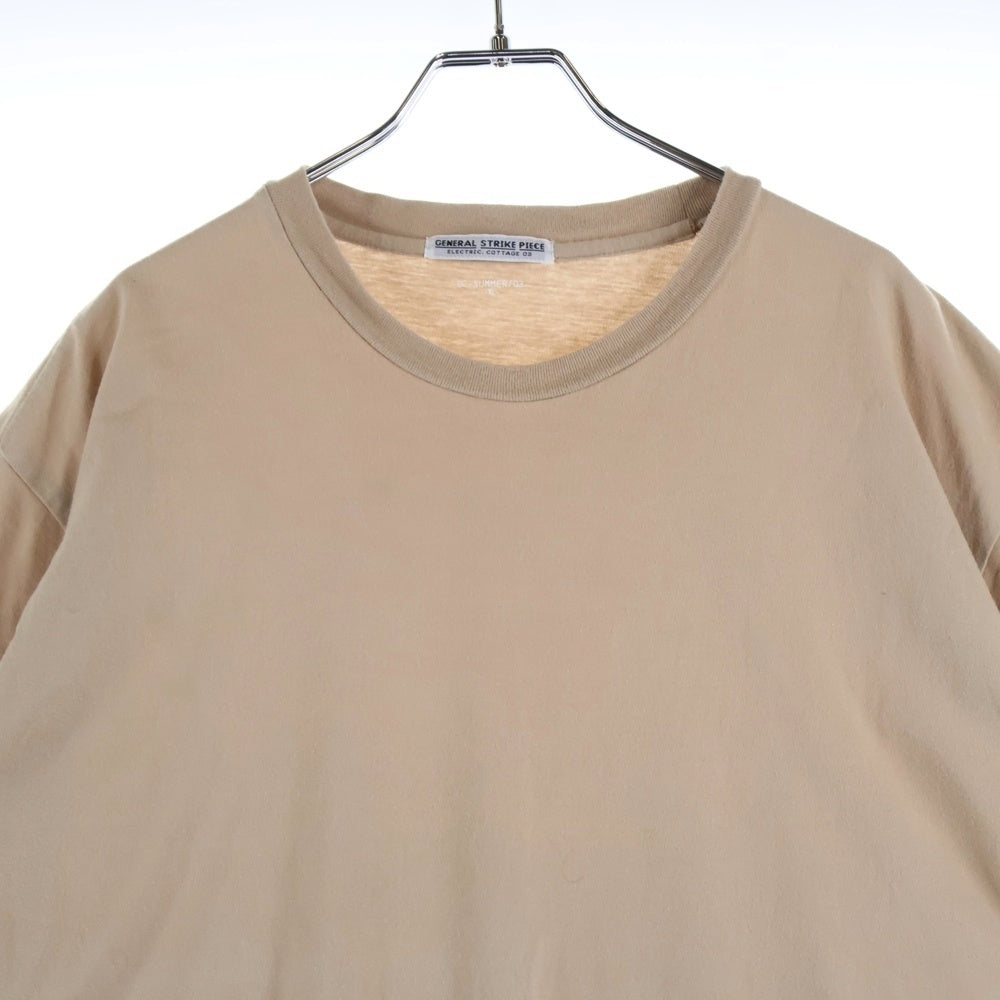ELECTRIC COTTAGE(エレクトリックコテージ) コットン クルーネック 半袖シャツ ベージュ