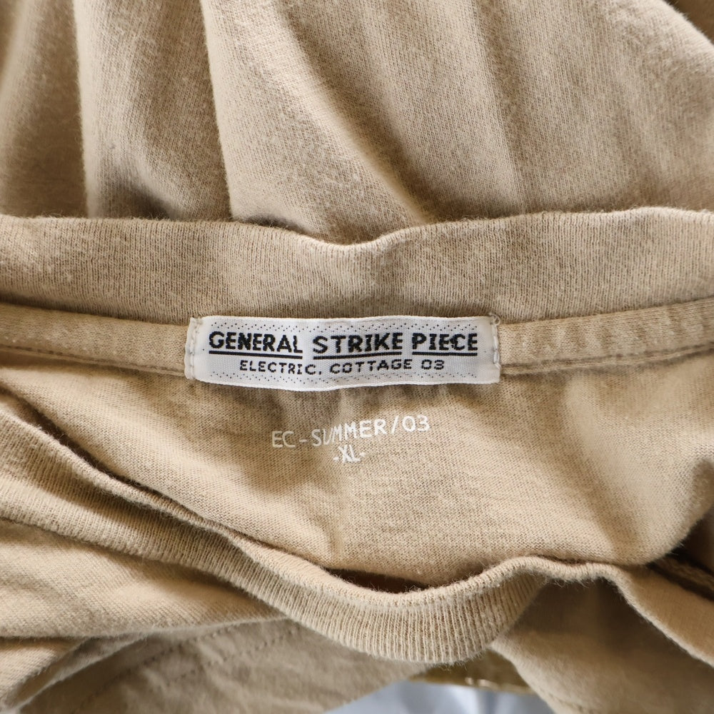 ELECTRIC COTTAGE(エレクトリックコテージ) コットン クルーネック 半袖シャツ ベージュ