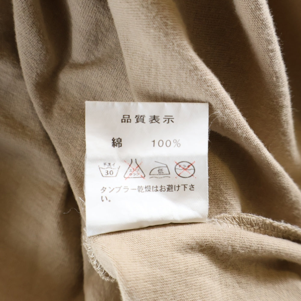 ELECTRIC COTTAGE(エレクトリックコテージ) コットン クルーネック 半袖シャツ ベージュ