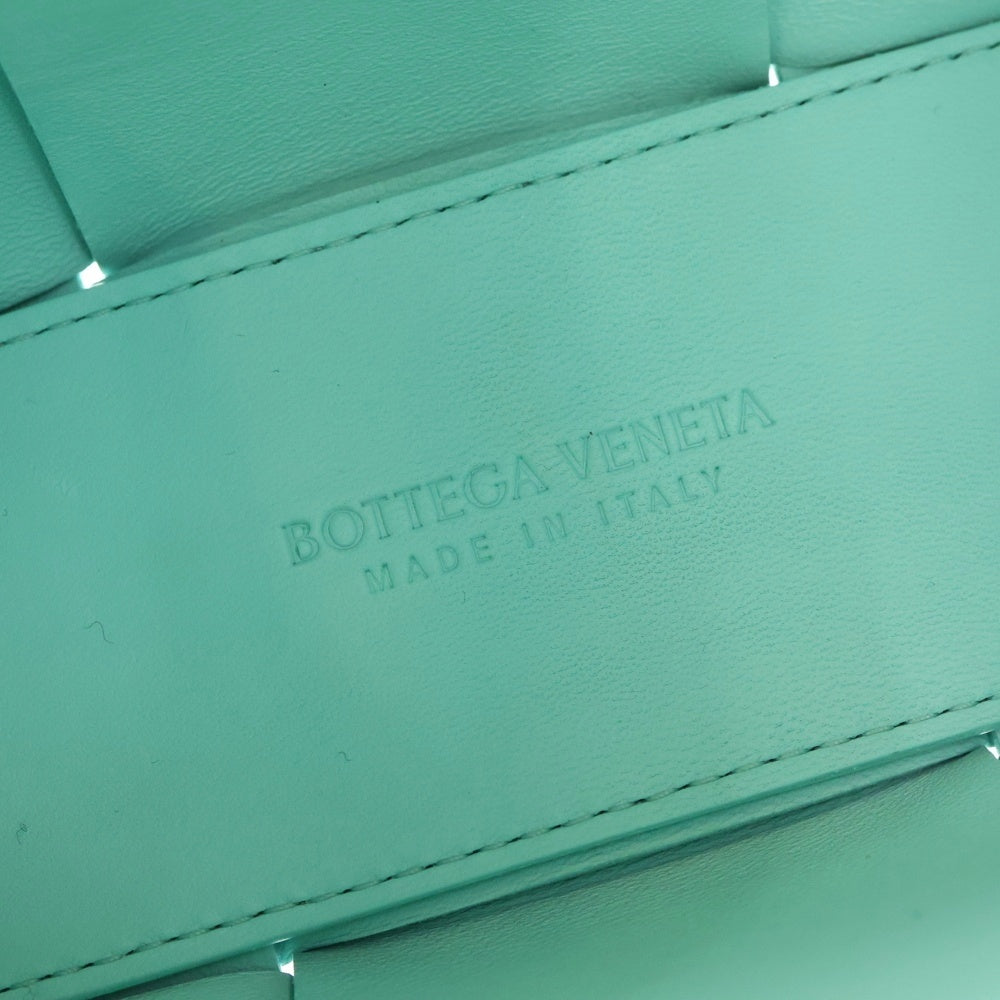 BOTTEGA VENETA(ボッテガヴェネタ) 2WAY キャンディー アルコトート イントレチャート ポーチ付き レザー ハンドバッグ ショルダーバッグ ミントブルー 729029