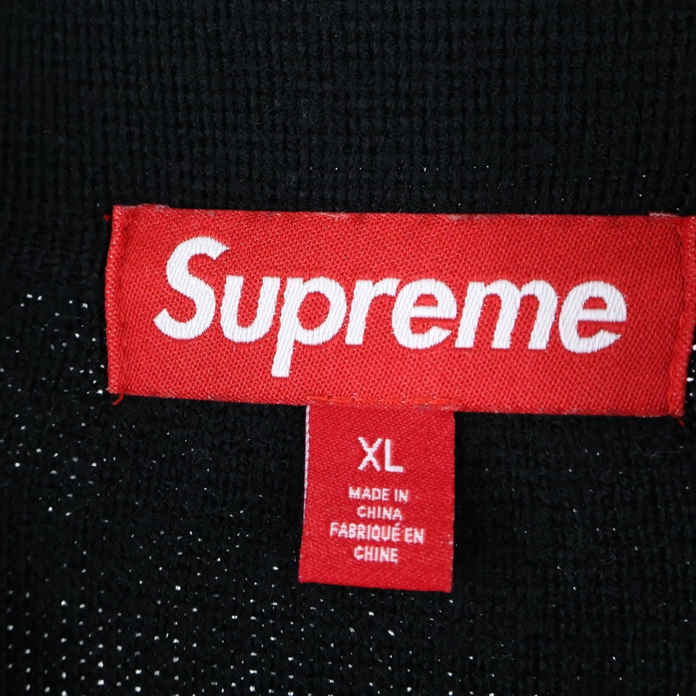 SUPREME(シュプリーム) 24AW Zip Up Polo Sweater ジップアップ ポロ スウェット セーター ブラック