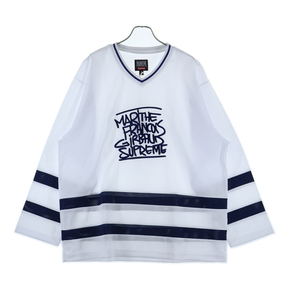 SUPREME(シュプリーム) 25SS ×Marithe +Girbaud Hockey Jersey マリテ・フランソワ ホッケー ジャージ 長袖Tシャツ ホワイト