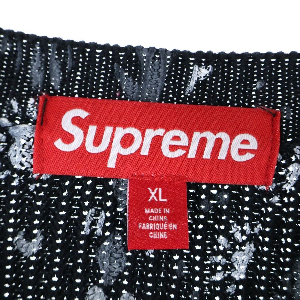 SUPREME(シュプリーム) 24SS Printed Paisley Sweater ペイズリー 総柄 ニット セーター ブラック