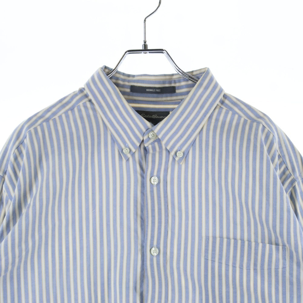 Eddie Bauer(エディバウワー) ストライプ 長袖 シャツ ブルー/イエロー/ホワイト