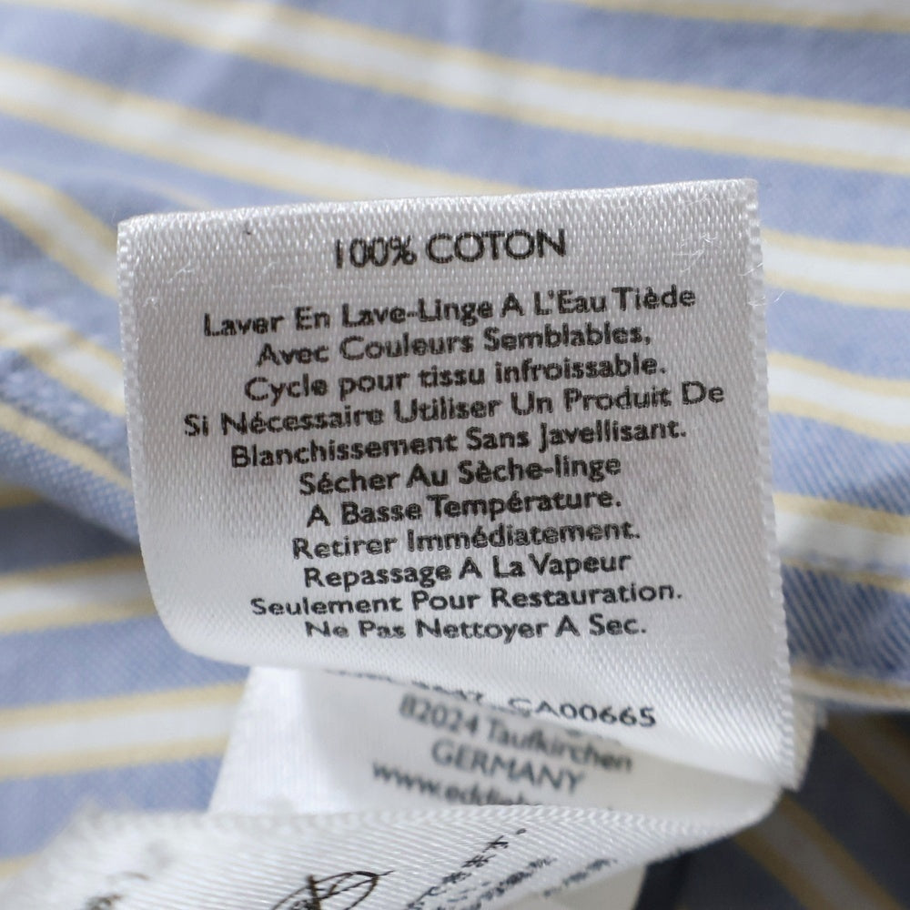 Eddie Bauer(エディバウワー) ストライプ 長袖 シャツ ブルー/イエロー/ホワイト