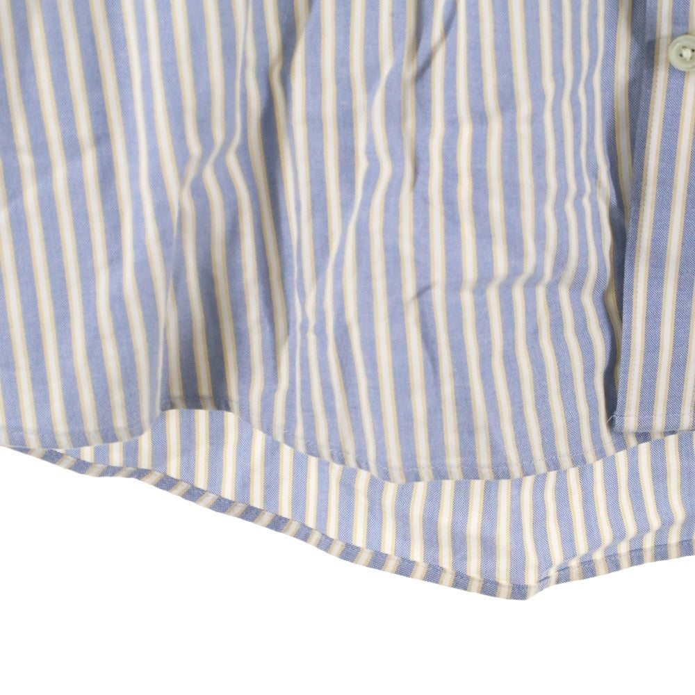 Eddie Bauer(エディバウワー) ストライプ 長袖 シャツ ブルー/イエロー/ホワイト