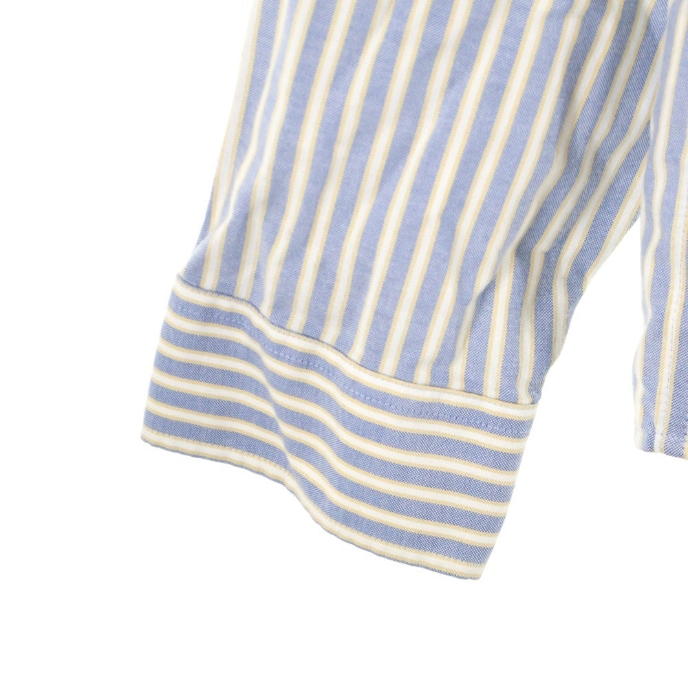 Eddie Bauer(エディバウワー) ストライプ 長袖 シャツ ブルー/イエロー/ホワイト