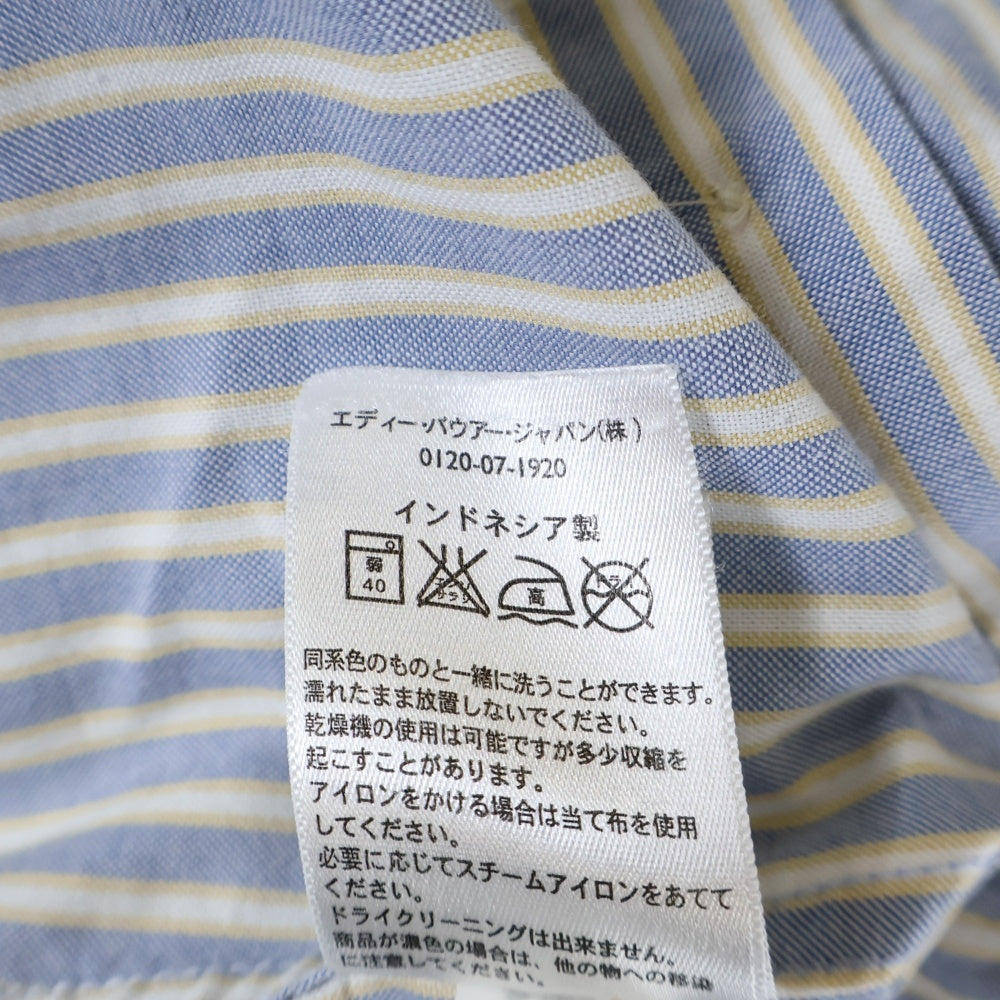 Eddie Bauer(エディバウワー) ストライプ 長袖 シャツ ブルー/イエロー/ホワイト