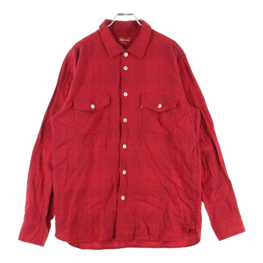SUPREME(シュプリーム) 長袖 チェック シャツ レッド