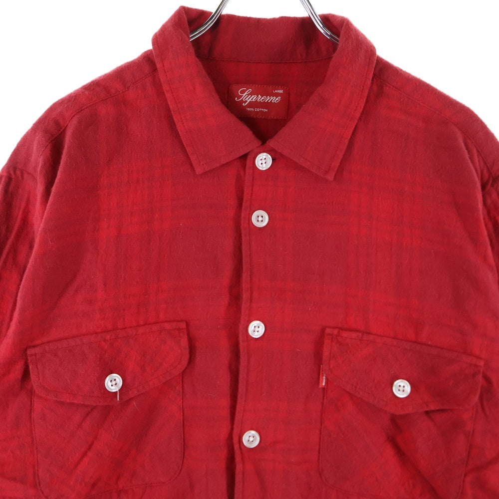 SUPREME(シュプリーム) 長袖 チェック シャツ レッド