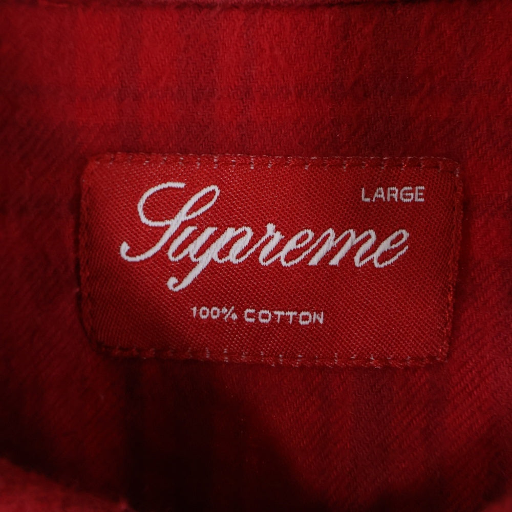 SUPREME(シュプリーム) 長袖 チェック シャツ レッド