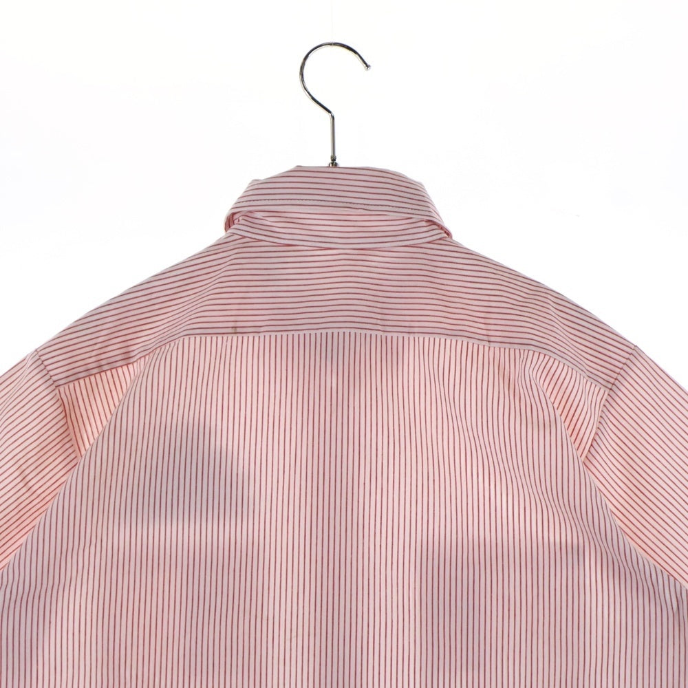 VINTAGE(ヴィンテージ) MILLER BREWING COMPANY USA製 ストライプ 半袖 ワークシャツ ホワイト/レッド