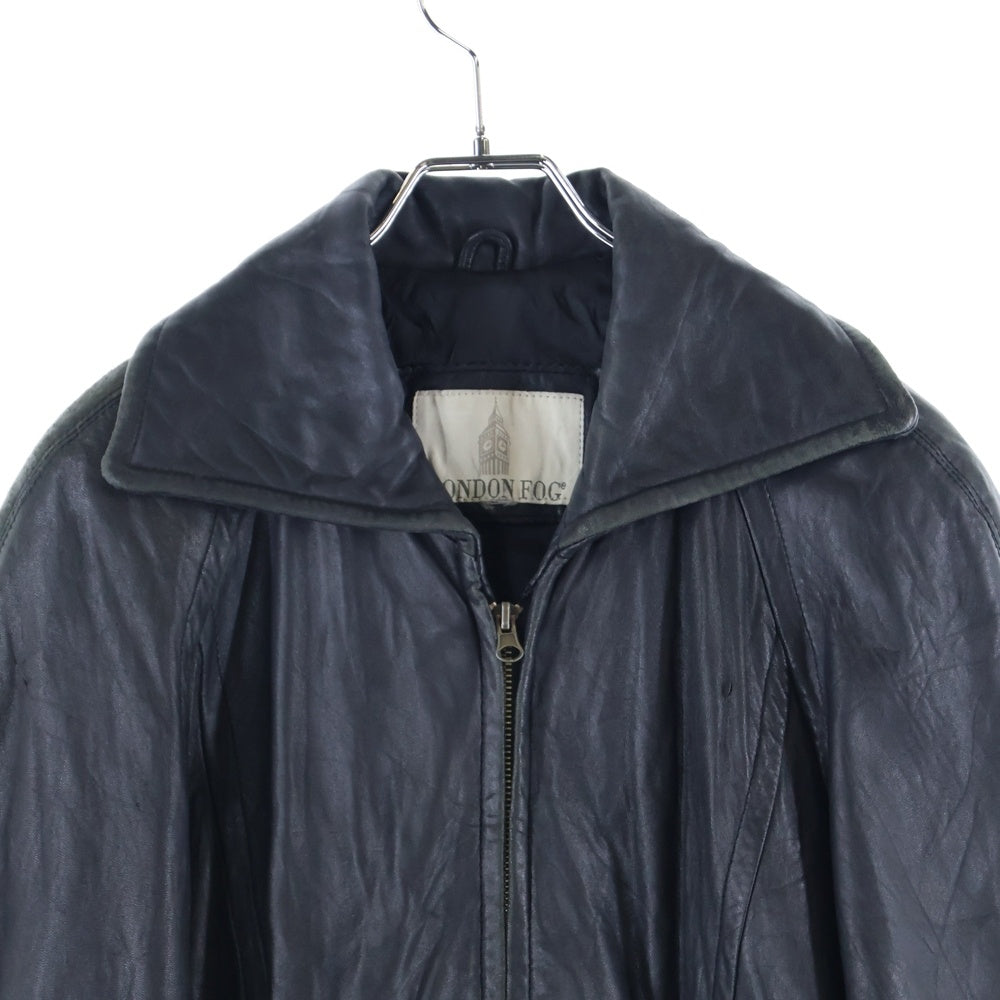 LONDONFOG(ロンドンフォグ) レザー ロング コート ブラック