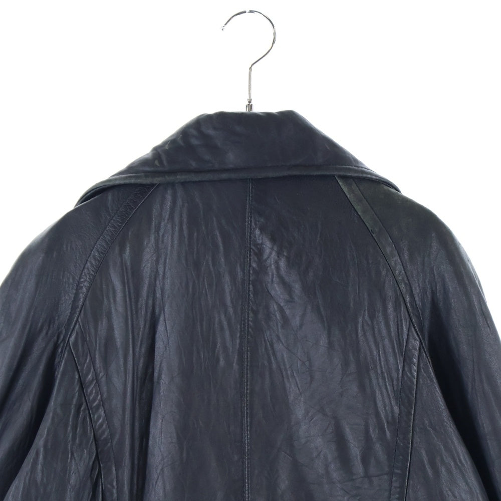 LONDONFOG(ロンドンフォグ) レザー ロング コート ブラック