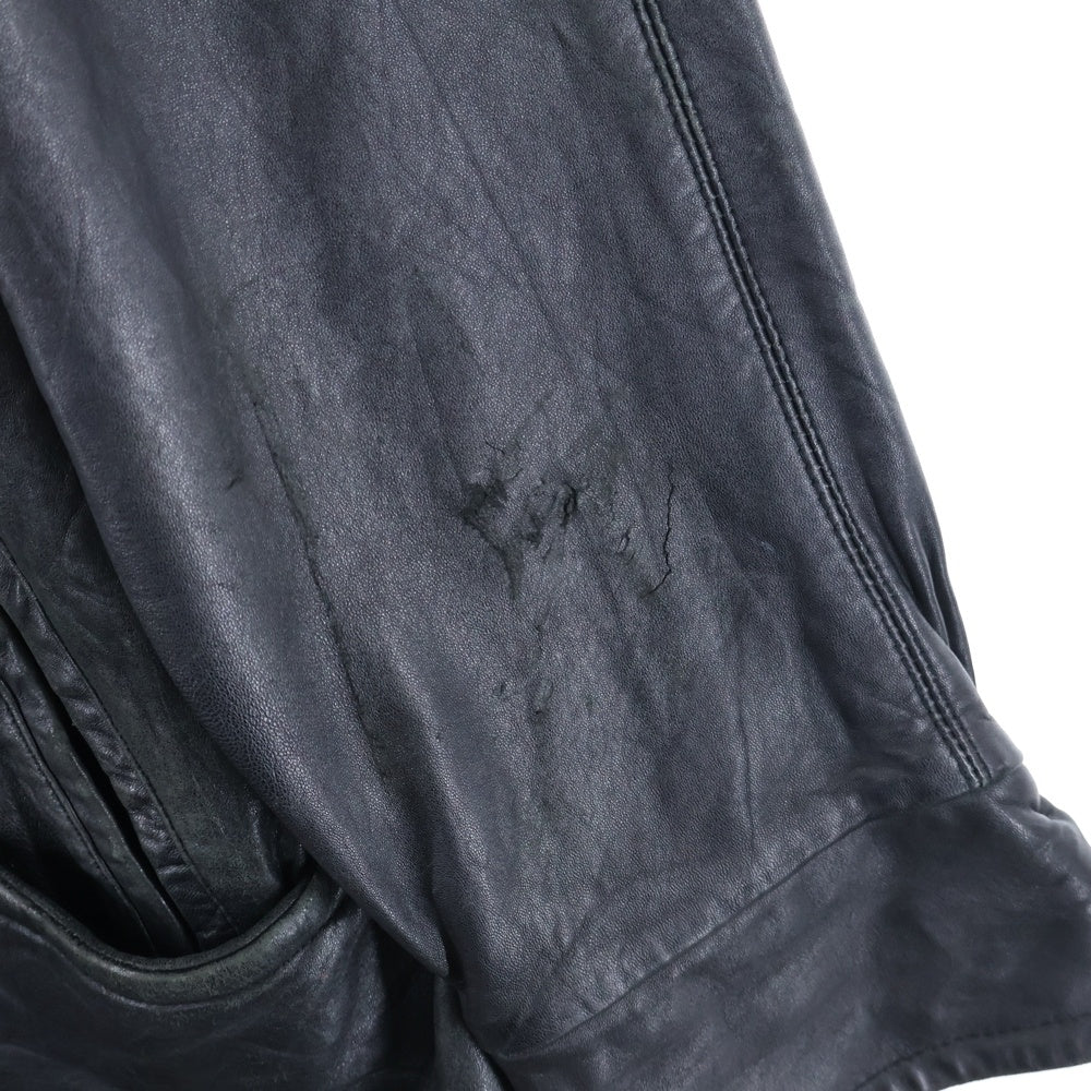 LONDONFOG(ロンドンフォグ) レザー ロング コート ブラック