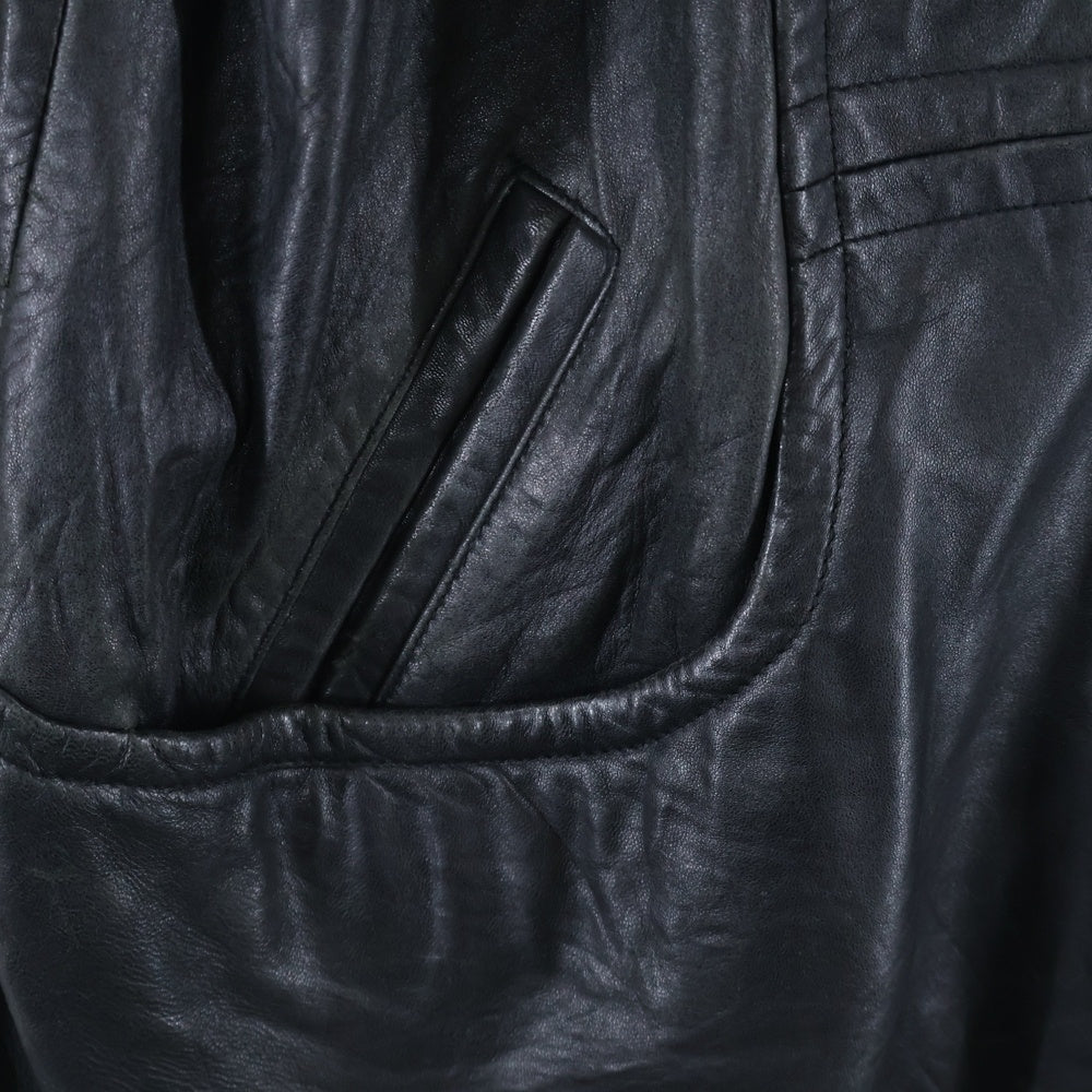 LONDONFOG(ロンドンフォグ) レザー ロング コート ブラック