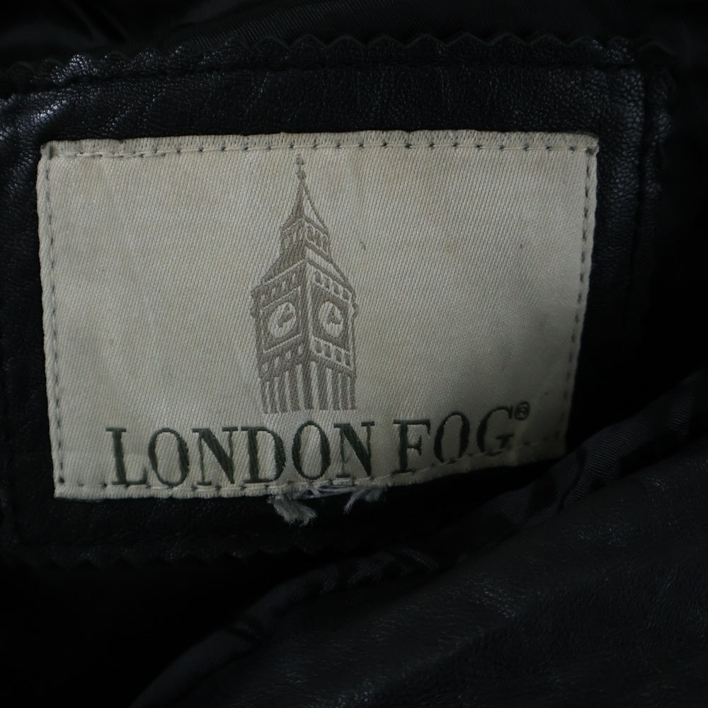 LONDONFOG(ロンドンフォグ) レザー ロング コート ブラック