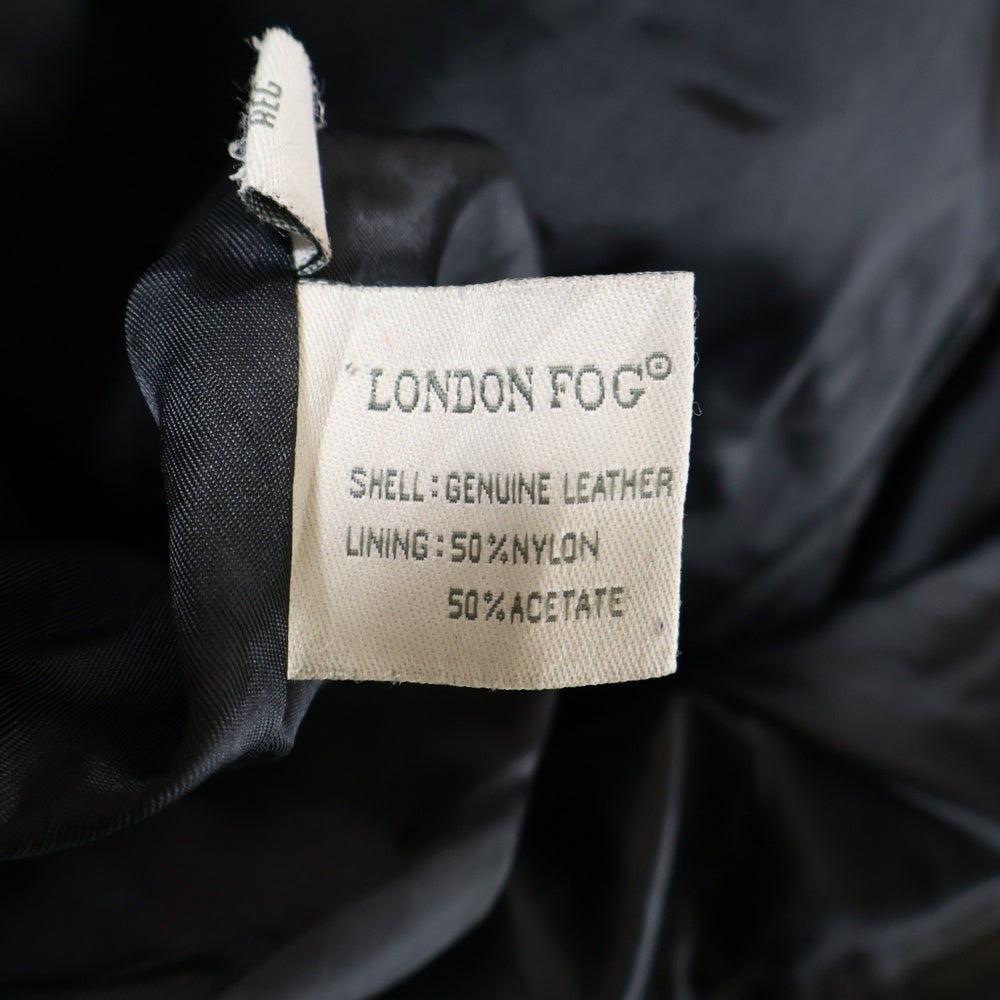 LONDONFOG(ロンドンフォグ) レザー ロング コート ブラック