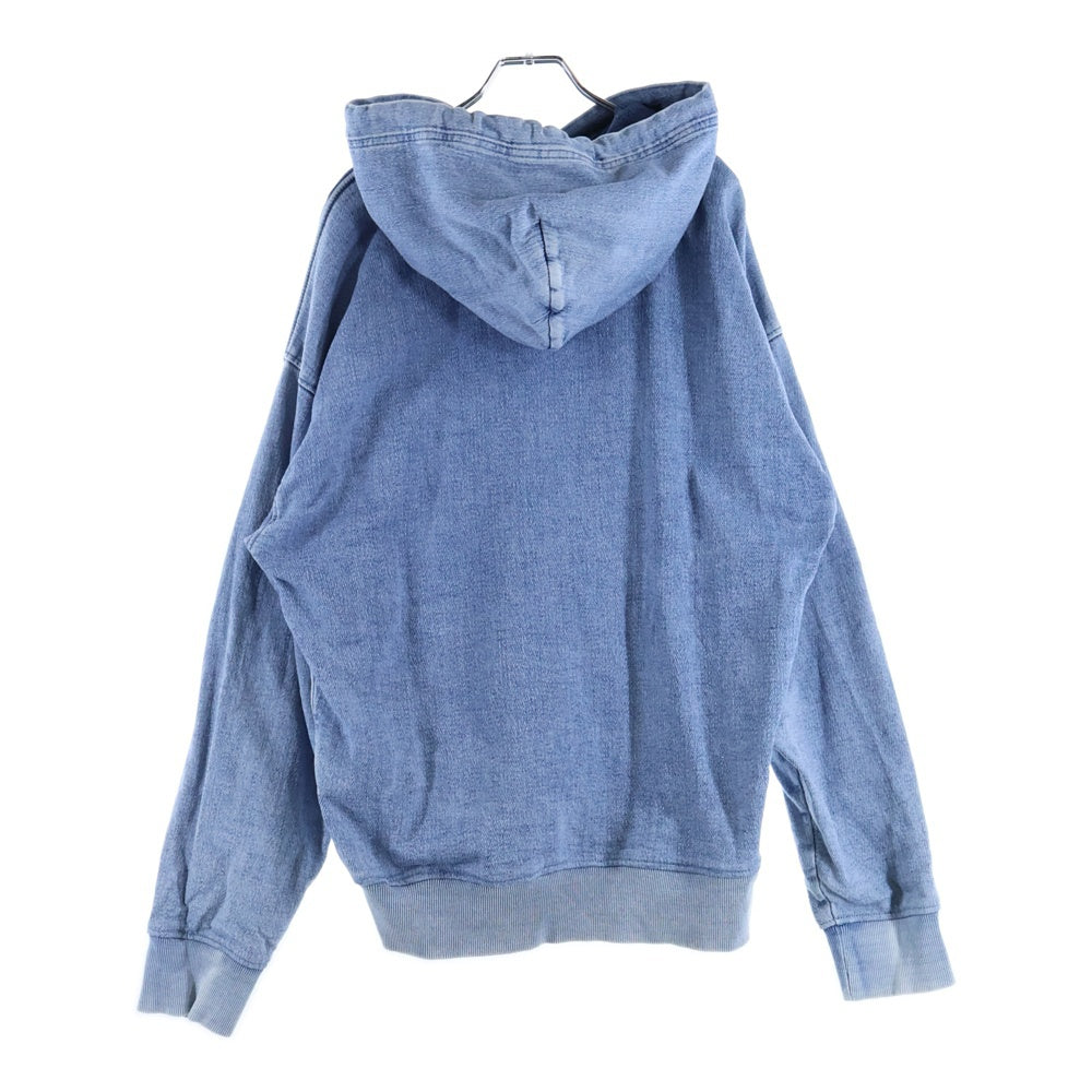 DIESEL(ディーゼル) D-UM-Rib ロゴワッペン コットンデニム プルオーバースウェットパーカー インディゴ A03939