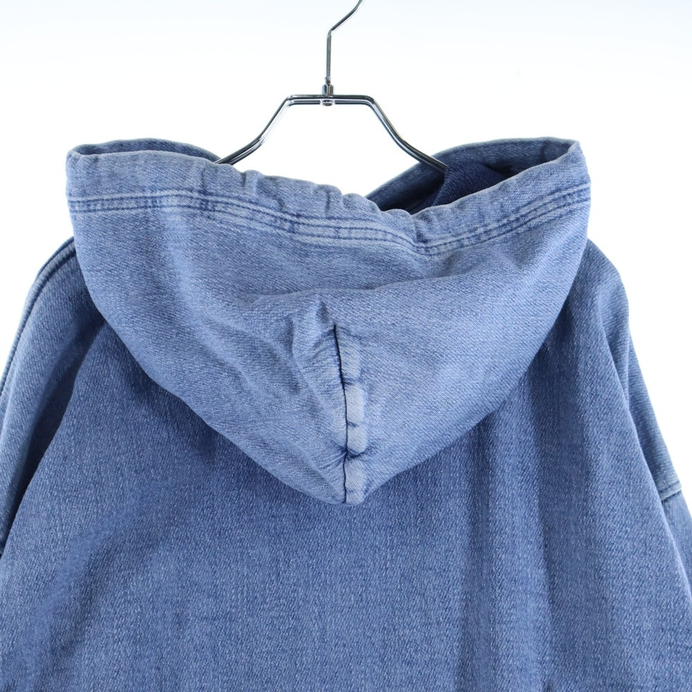 DIESEL(ディーゼル) D-UM-Rib ロゴワッペン コットンデニム プルオーバースウェットパーカー インディゴ A03939