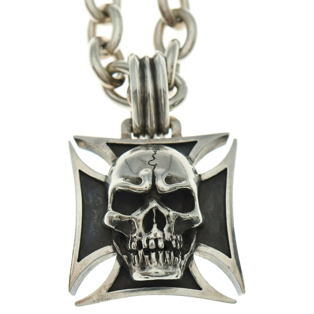 BIGTWIN(ビッグツイン) アイアンクロス スカル ネックレス シルバー