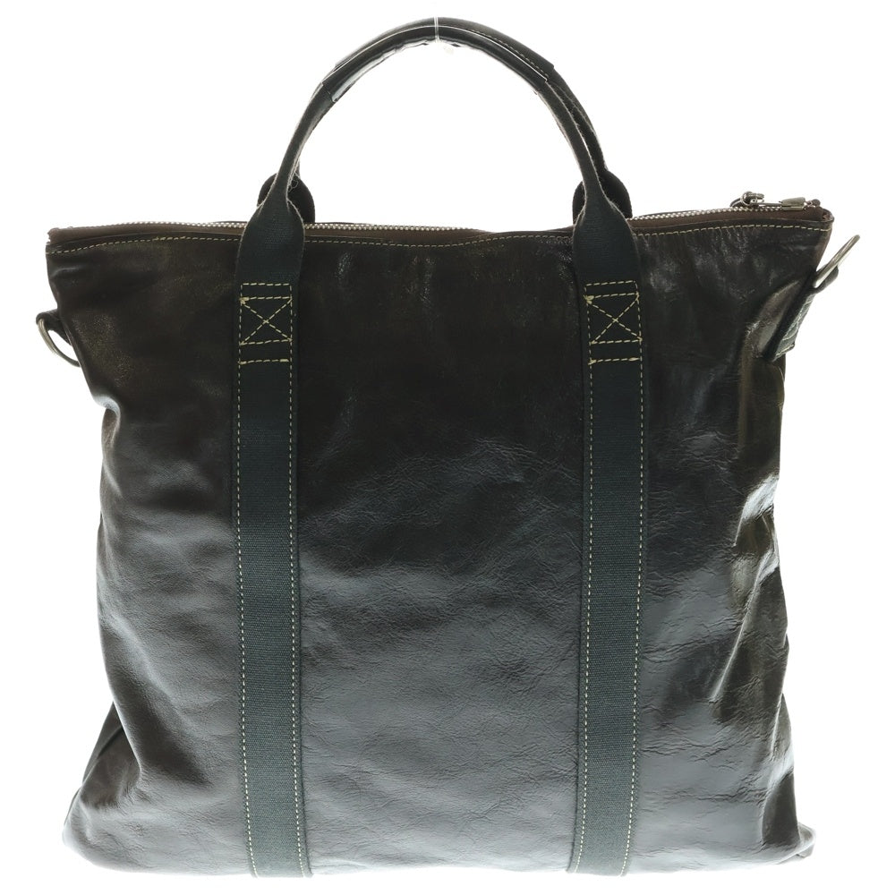 TOYS McCOY(トイズマッコイ) ホースハイド レザー パッチ付き TALONジップ ヘルメットバッグ トートバッグ ショルダーバッグ ブラウン