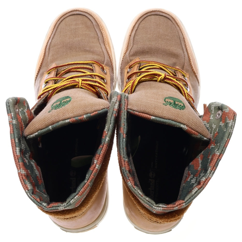 Timberland(ティンバーランド) Earthkeepers ANTI-FATIGUE レザー ハイカットスニーカー ベージュ US10/28cm 6240A 2321