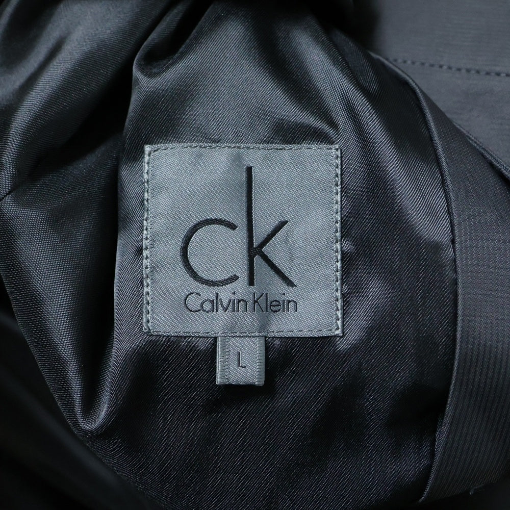Calvin Klein(カルバンクライン) ナイロン ロング トレンチコート ブラック 414514